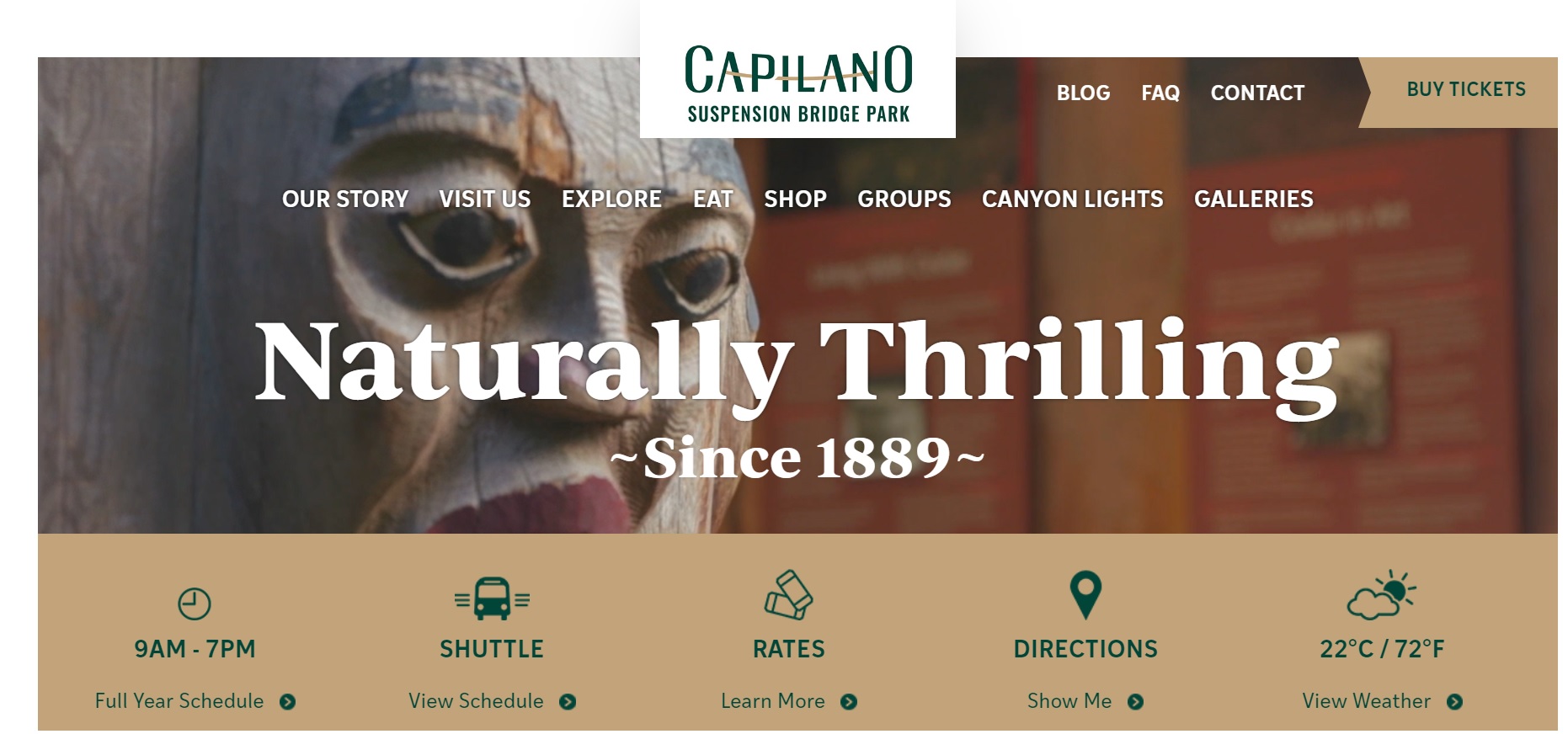 Capilano Bridge homepage