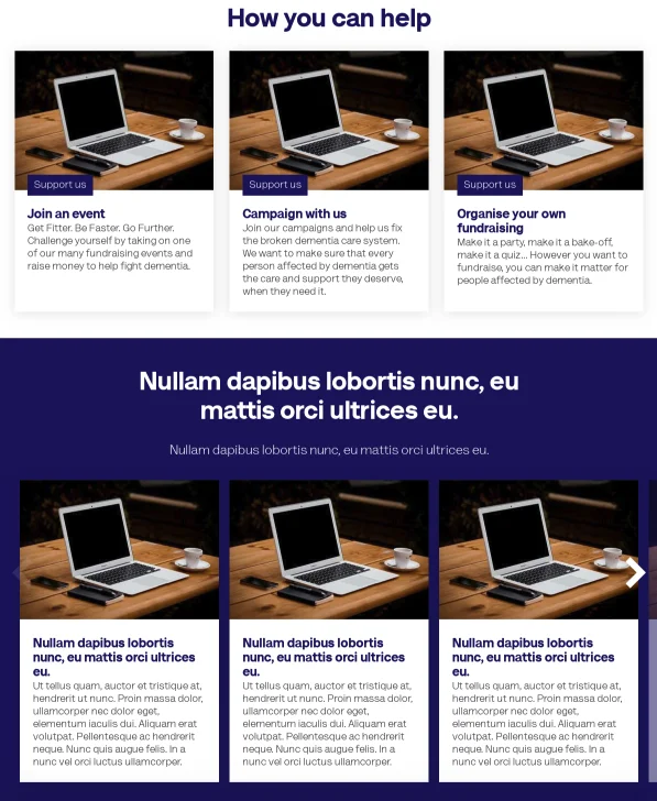 Content fixtures combined with custom CSS to equalize block heights