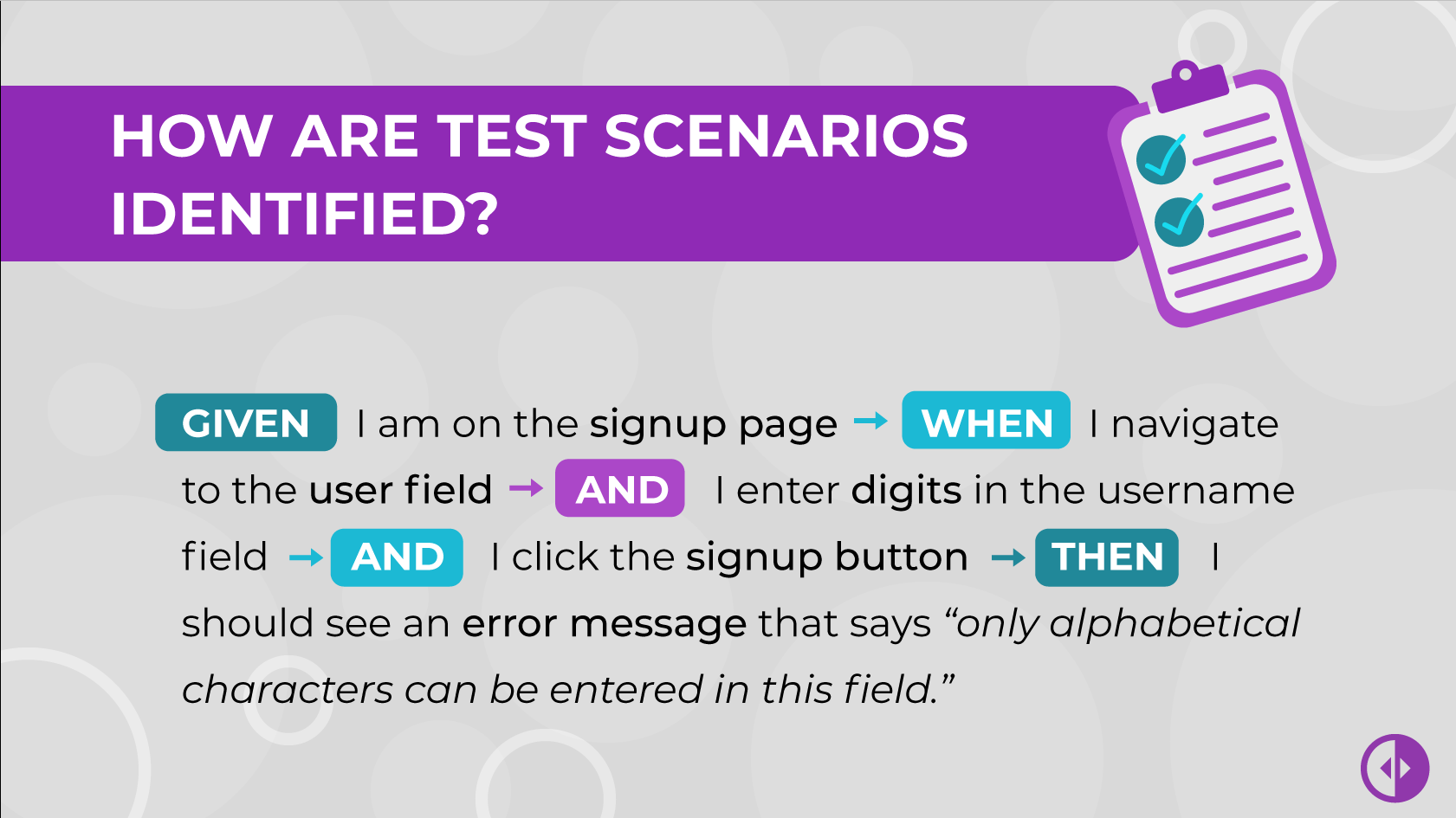 how are test scenarios identified