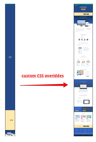 custom CSS overrides